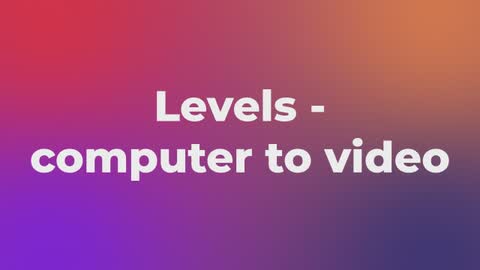 Levels - computer to video — After Effects utilities preset preview